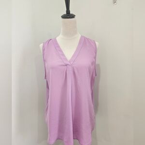Ann Taylor Lavender Sleeveless Blouse – Size L